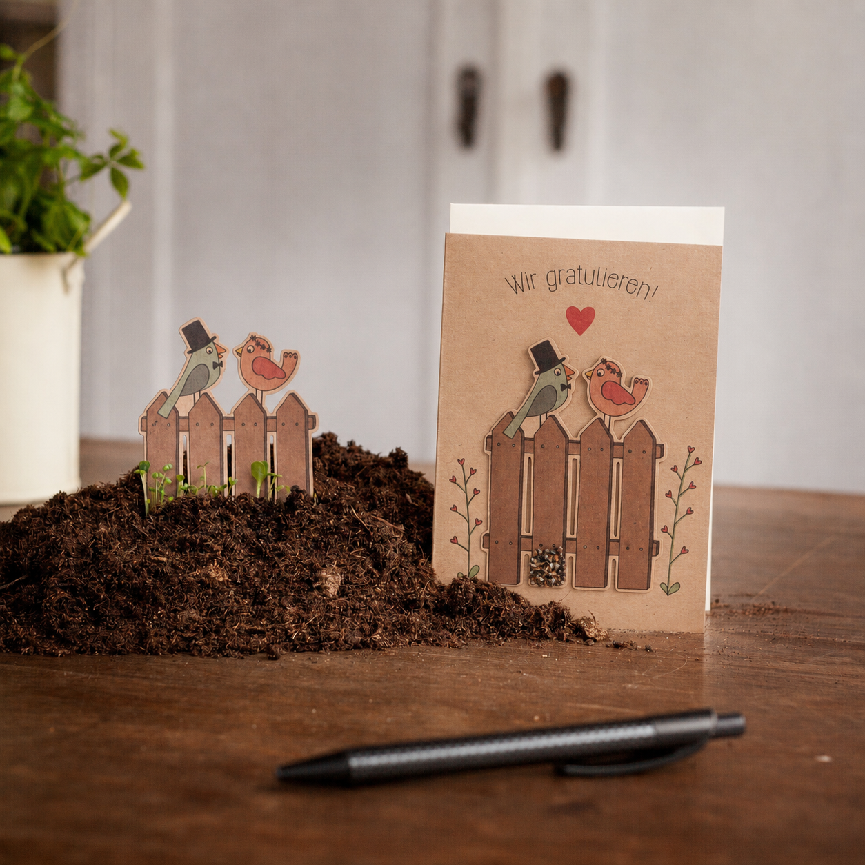Hochzeitskarte "Vogelhochzeit"