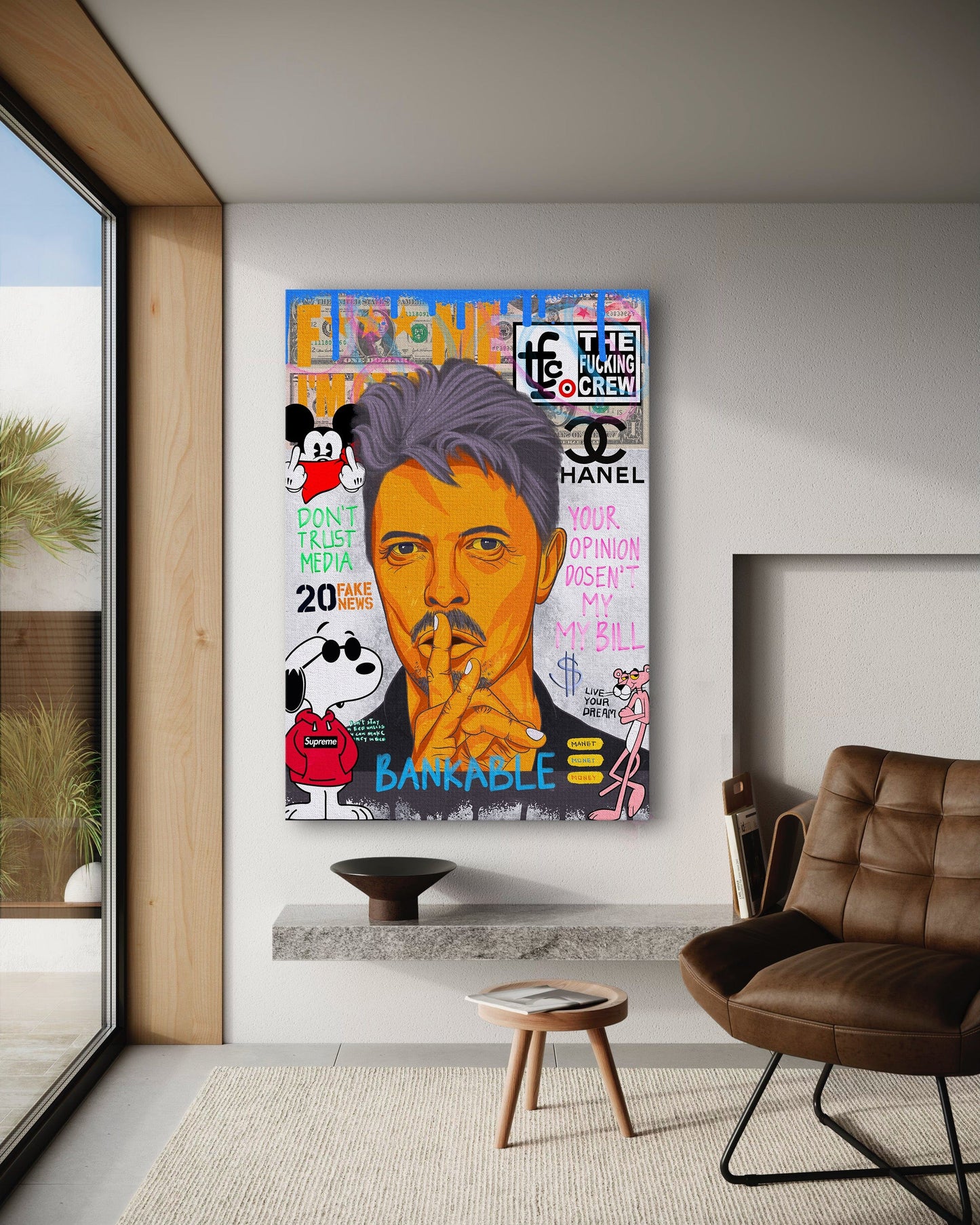 Andy Bowie - Leinwandbild Pop Art