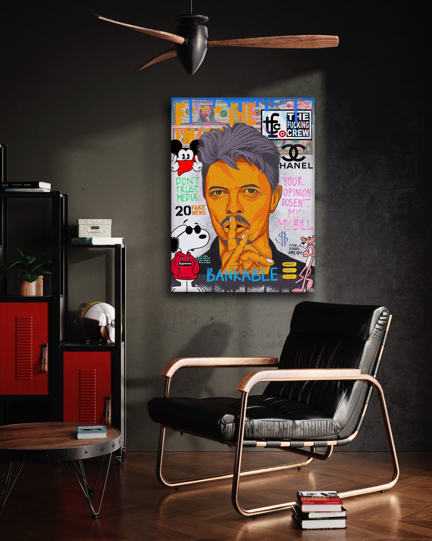Andy Bowie - Leinwandbild Pop Art