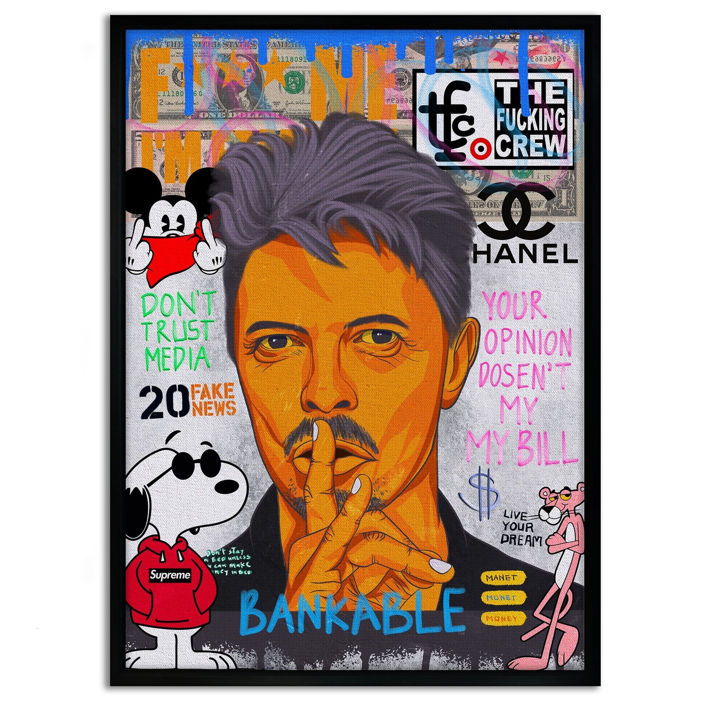 Andy Bowie - Leinwandbild Pop Art