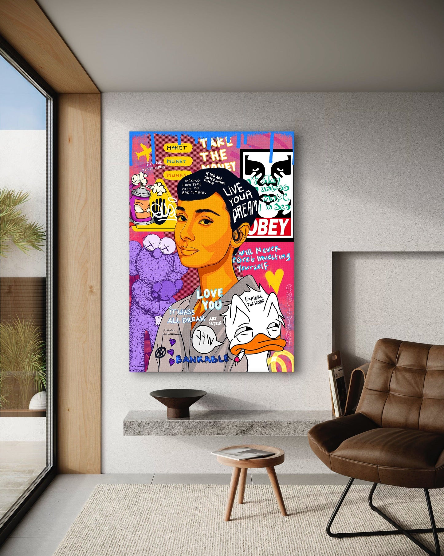 Audrey Hepburn II - Leinwandbild Pop Art