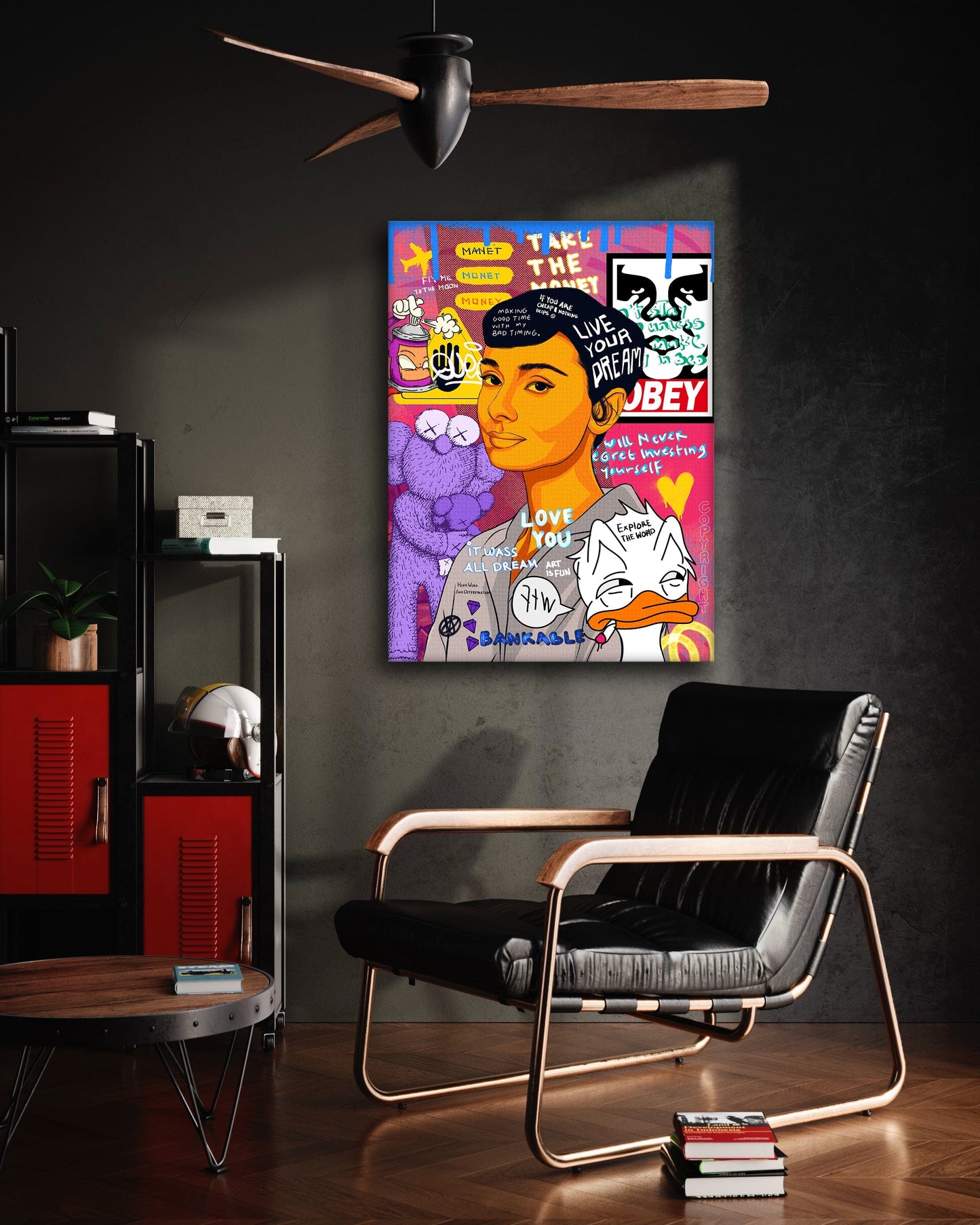 Audrey Hepburn II - Leinwandbild Pop Art