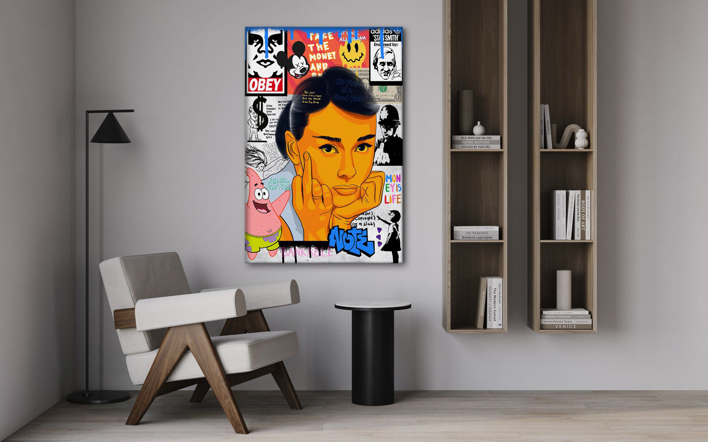 Audrey Hepburn - Leinwandbild Pop Art