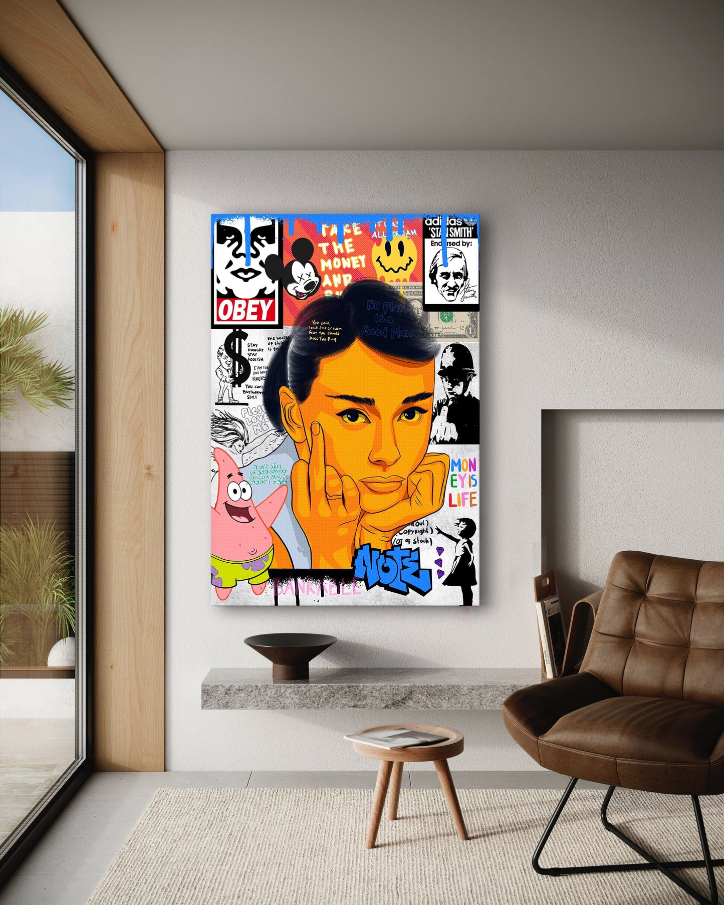 Audrey Hepburn - Leinwandbild Pop Art
