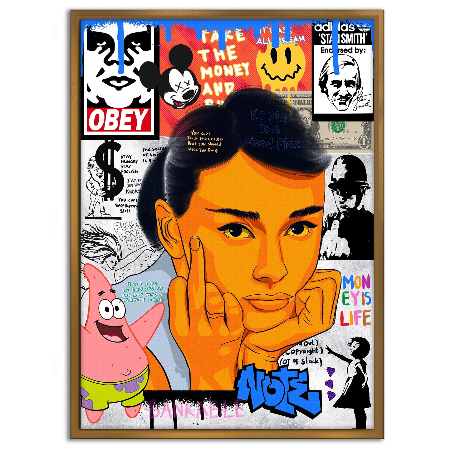 Audrey Hepburn - Leinwandbild Pop Art
