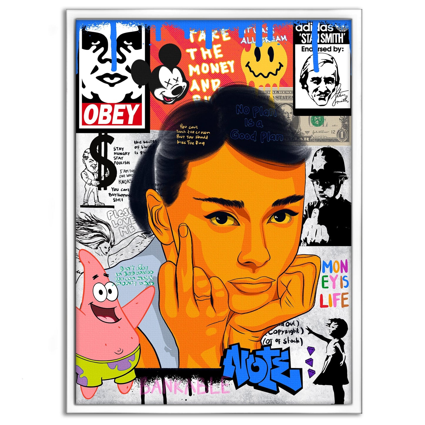 Audrey Hepburn - Leinwandbild Pop Art