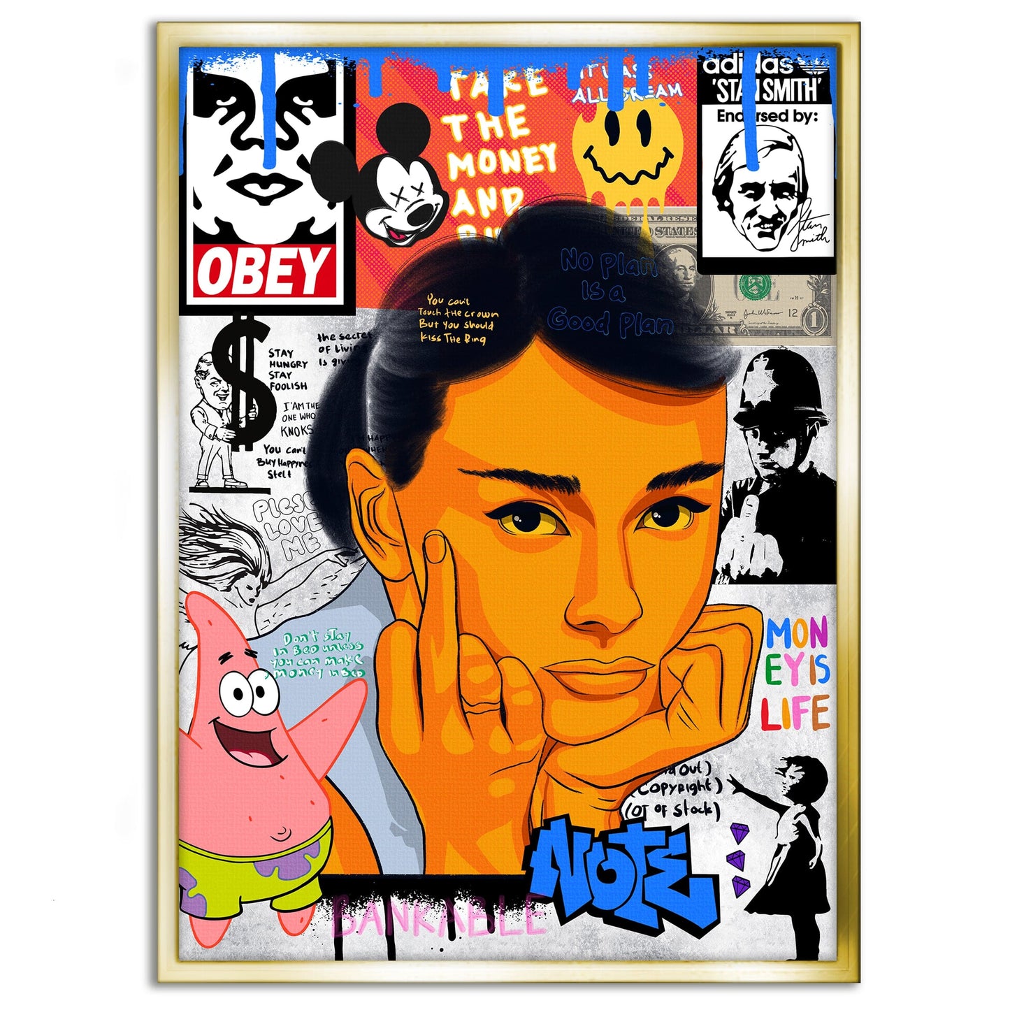 Audrey Hepburn - Leinwandbild Pop Art