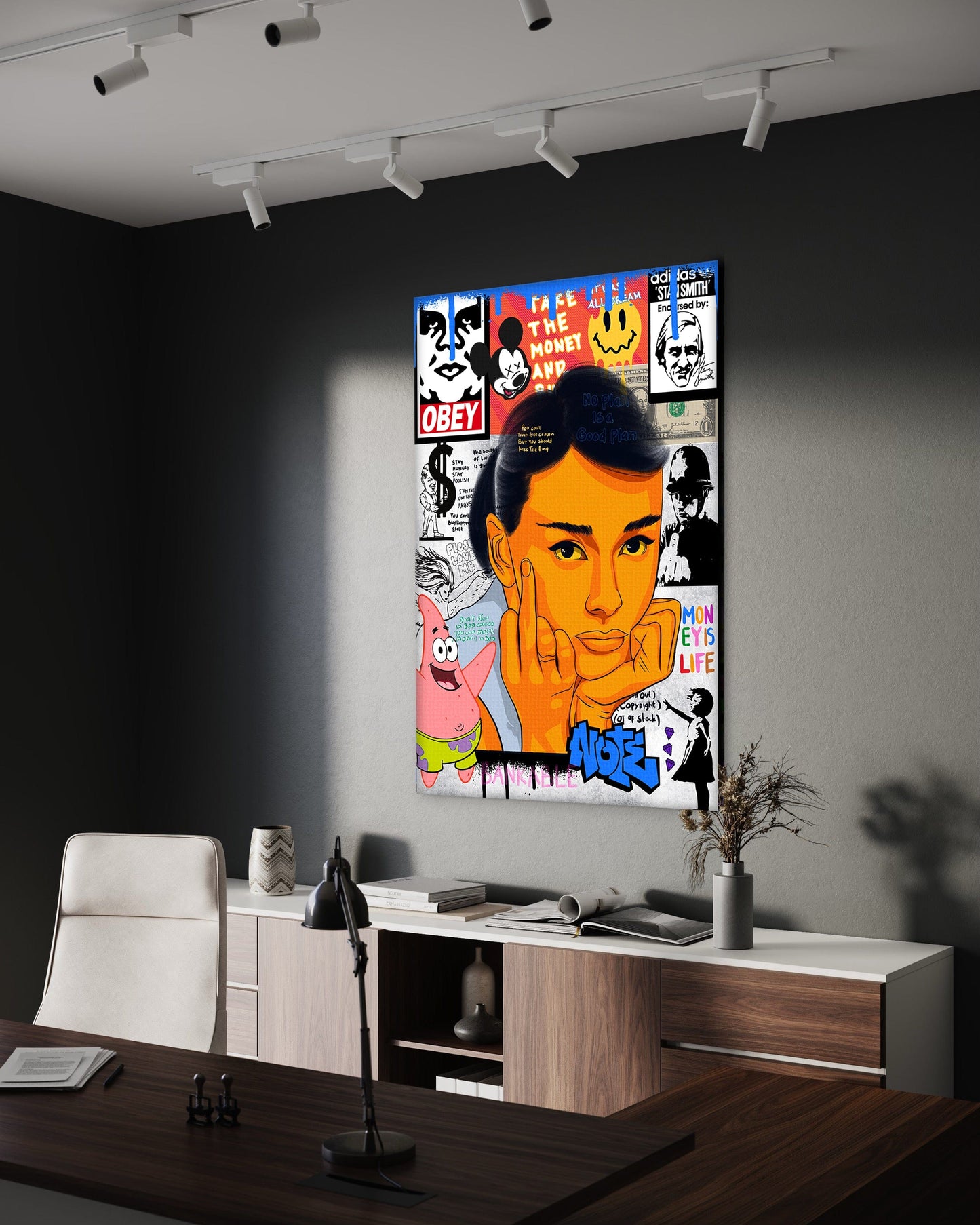 Audrey Hepburn - Leinwandbild Pop Art