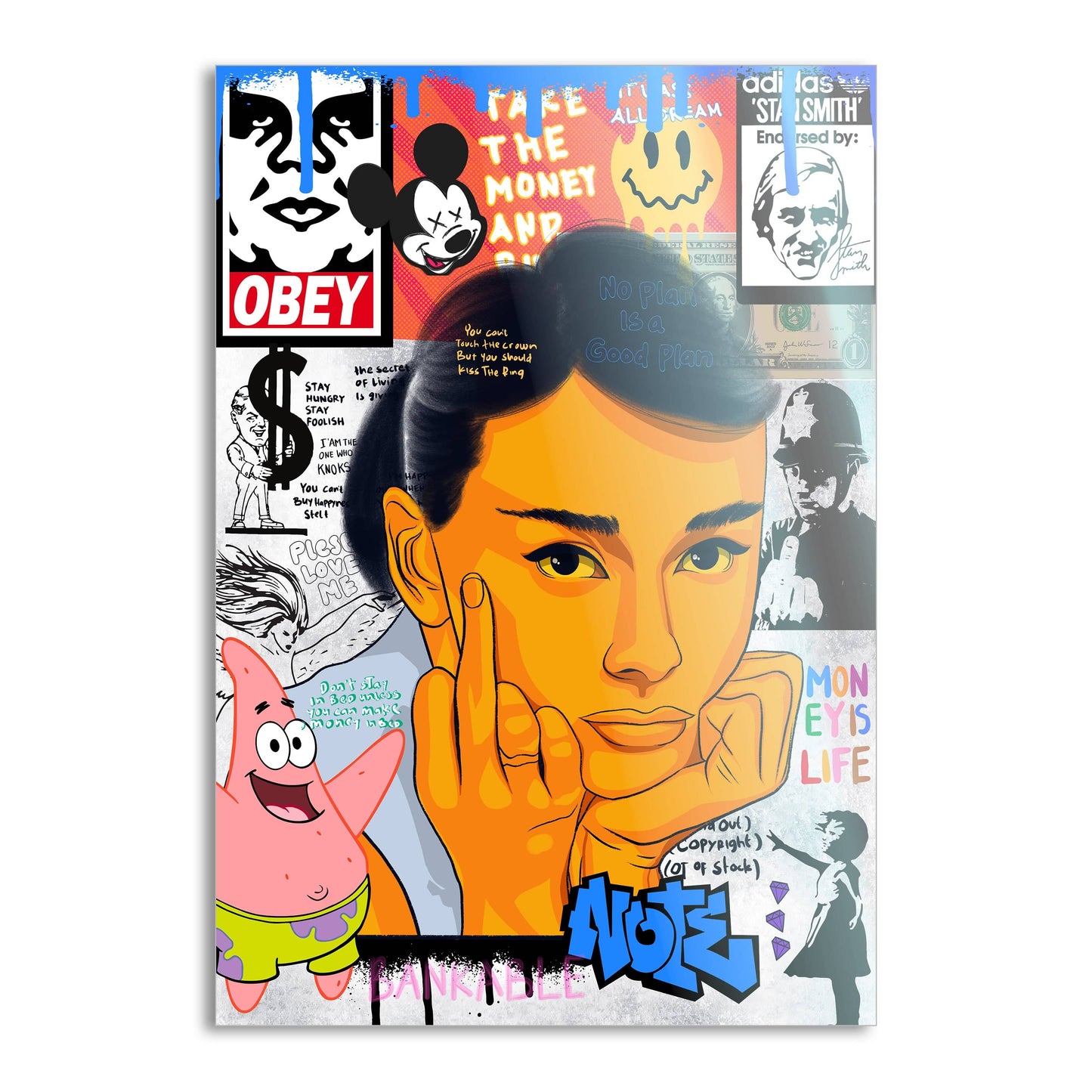 Audrey Hepburn - Leinwandbild Pop Art