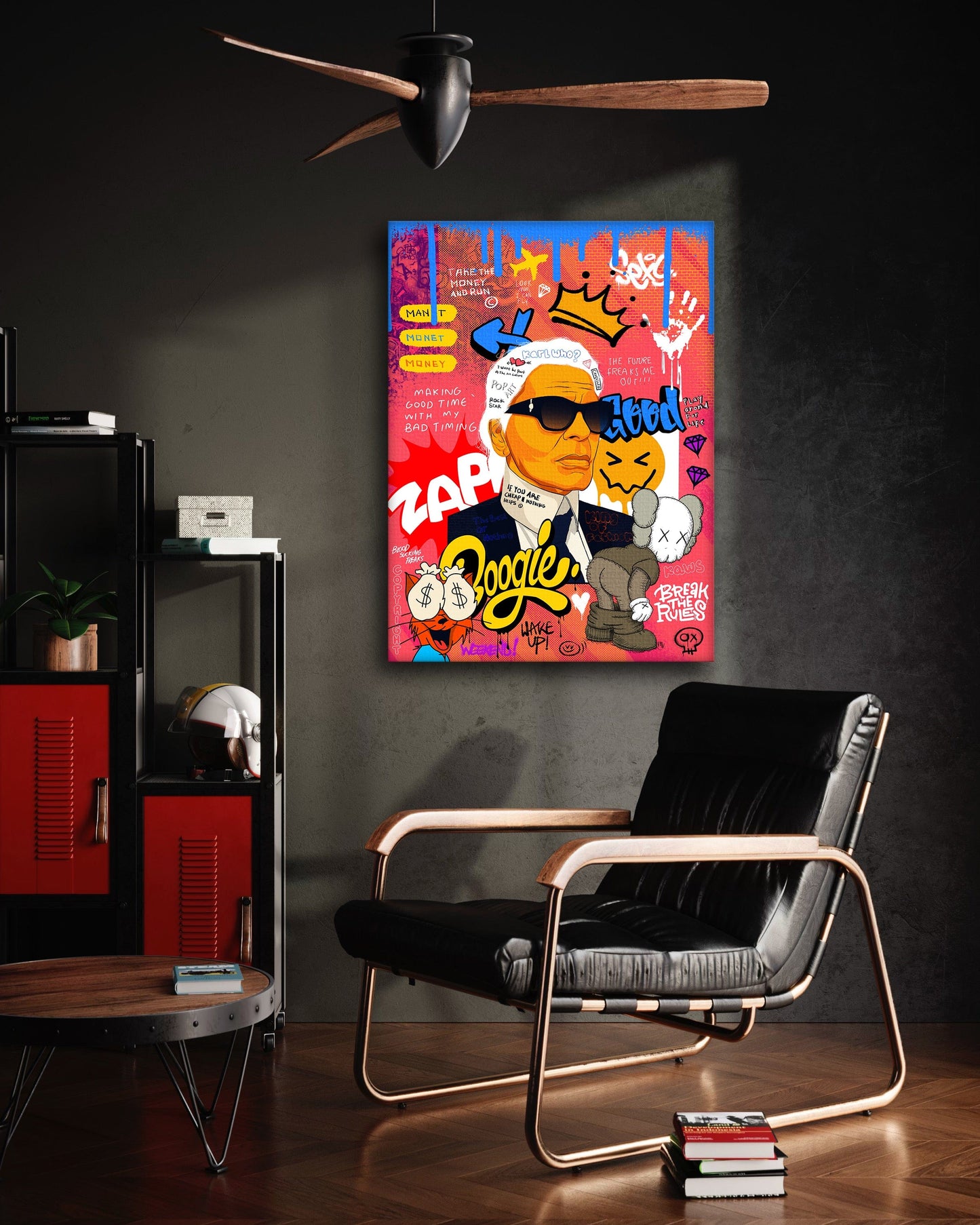 Badass Karl - Leinwandbild Pop Art