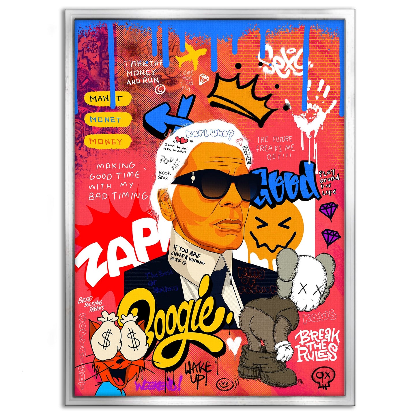 Badass Karl - Leinwandbild Pop Art