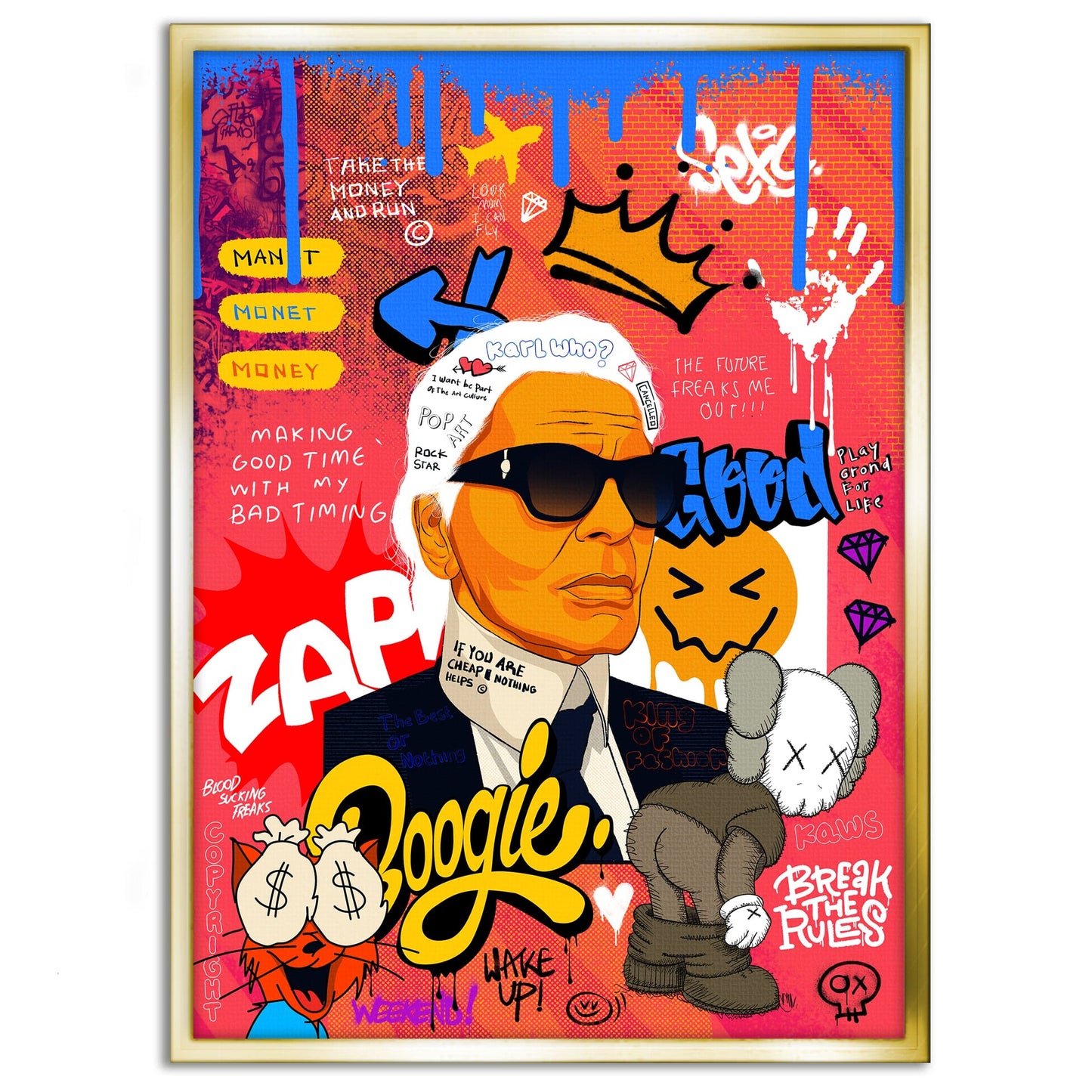 Badass Karl - Leinwandbild Pop Art