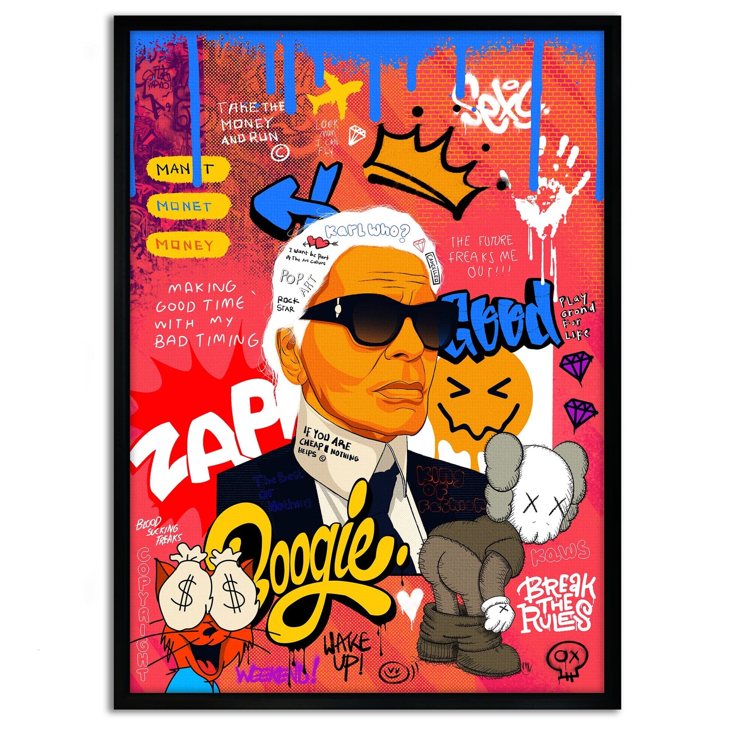 Badass Karl - Leinwandbild Pop Art