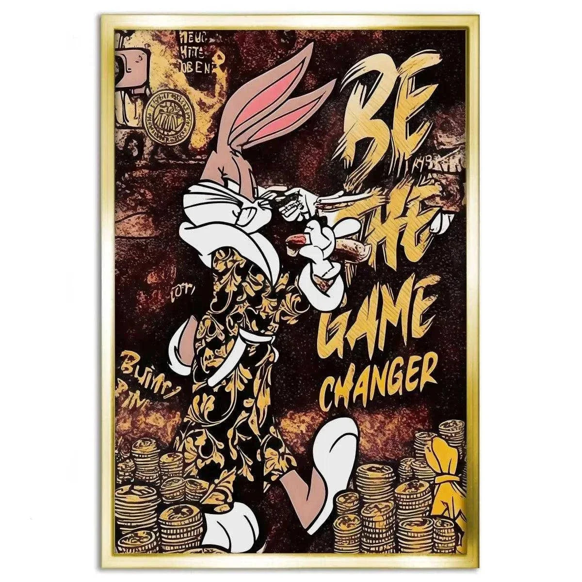 Be the Game Chang€r - Leinwandbild Pop Art