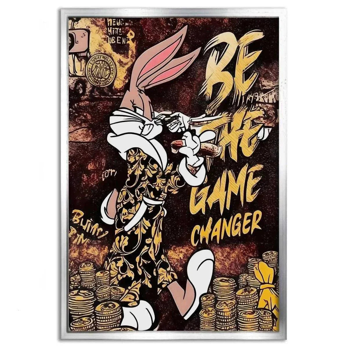 Be the Game Chang€r - Leinwandbild Pop Art