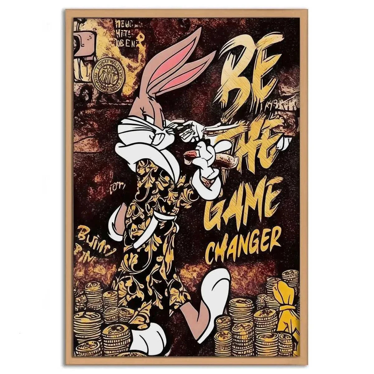 Be the Game Chang€r - Leinwandbild Pop Art