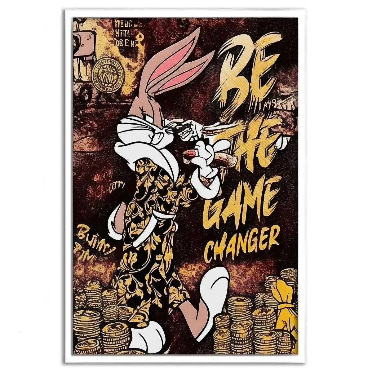 Be the Game Chang€r - Leinwandbild Pop Art