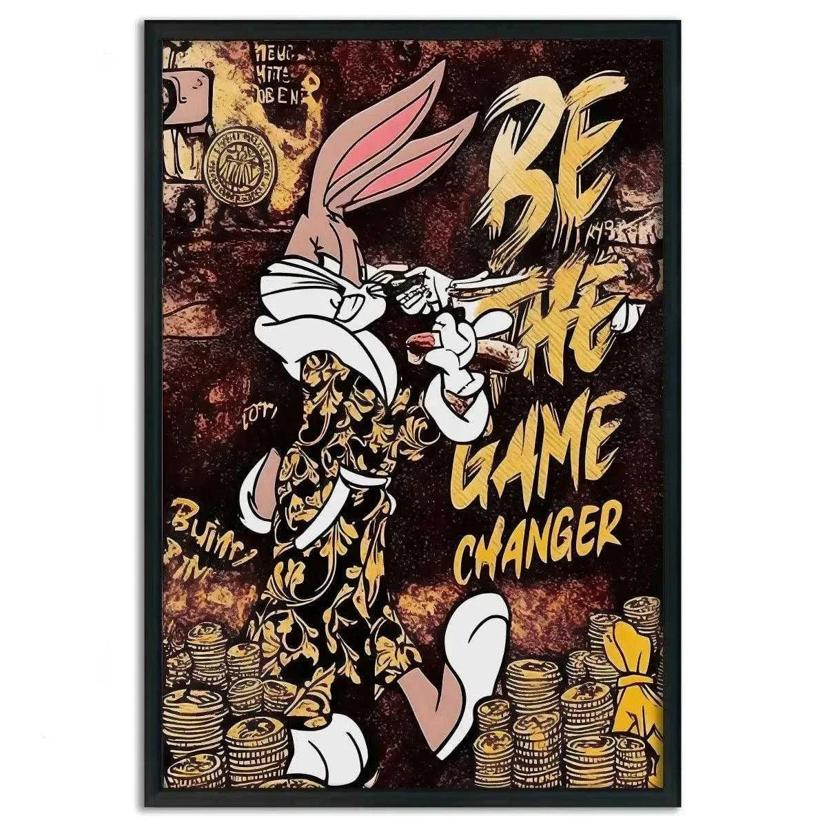 Be the Game Chang€r - Leinwandbild Pop Art