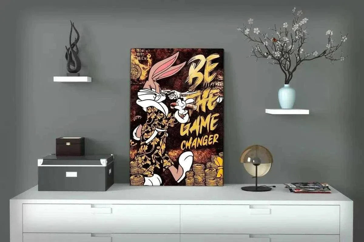 Be the Game Chang€r - Leinwandbild Pop Art