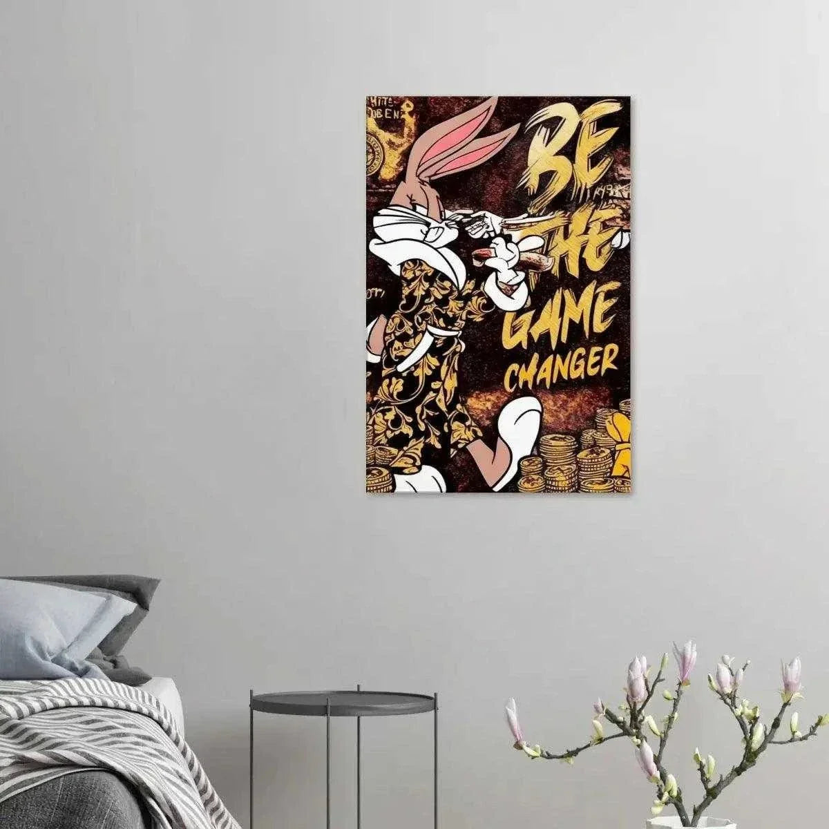 Be the Game Chang€r - Leinwandbild Pop Art