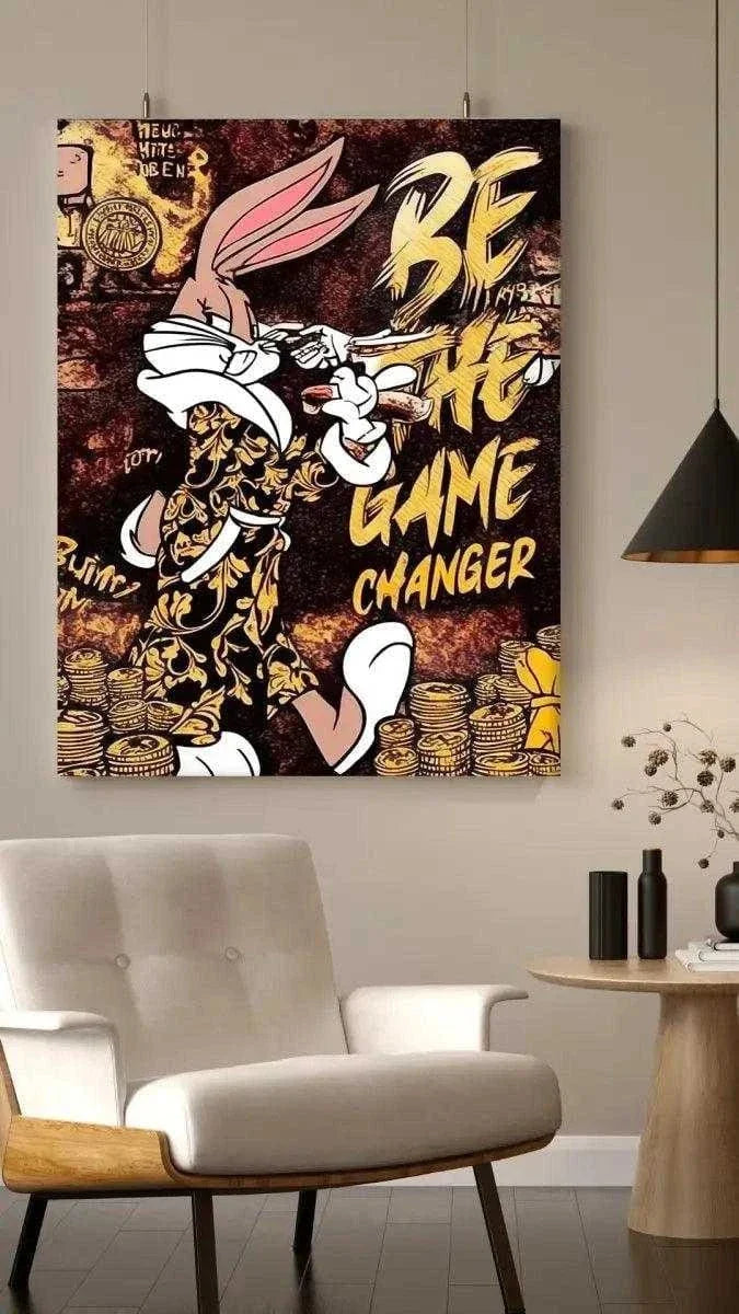 Be the Game Chang€r - Leinwandbild Pop Art
