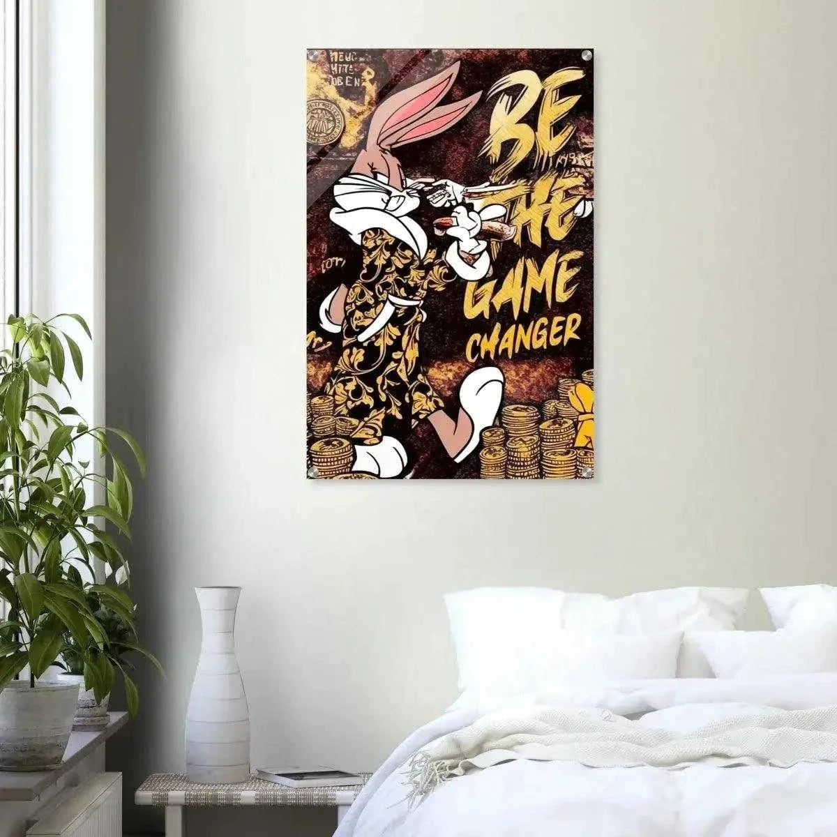 Be the Game Chang€r - Leinwandbild Pop Art