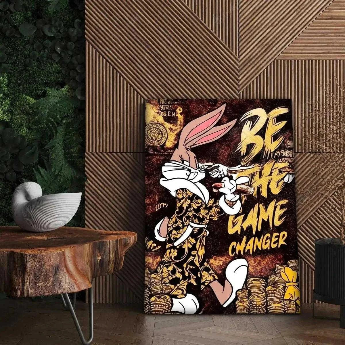 Be the Game Chang€r - Leinwandbild Pop Art