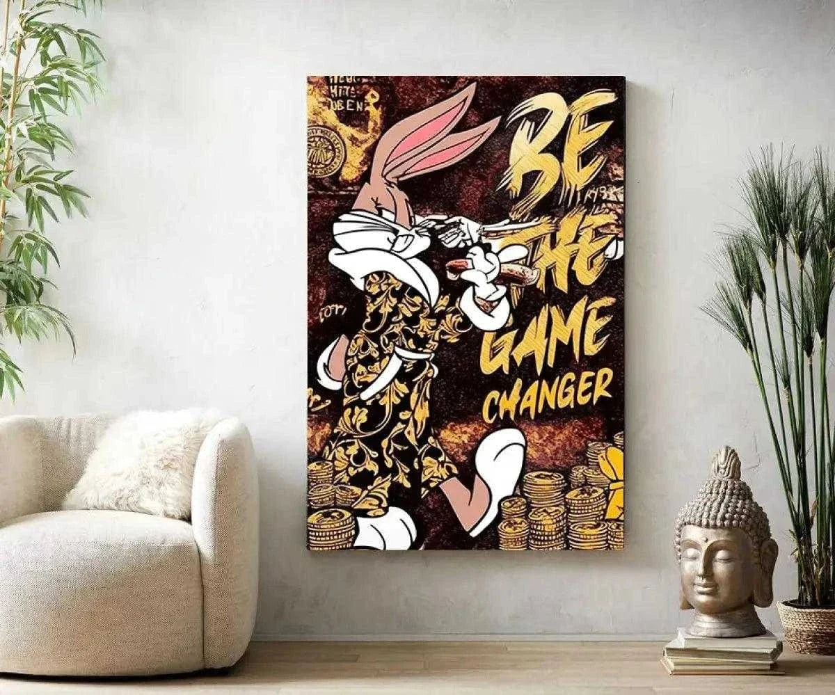 Be the Game Chang€r - Leinwandbild Pop Art