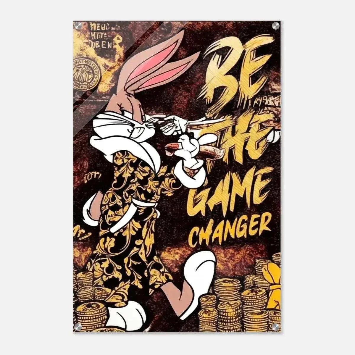 Be the Game Chang€r - Leinwandbild Pop Art