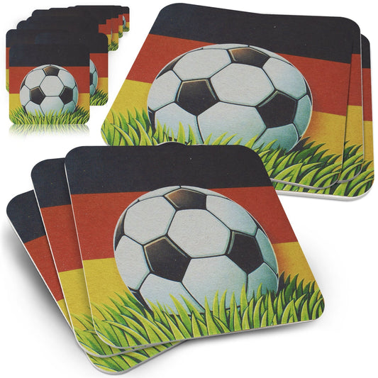 50 Bierdeckel Fußball Deutschland, EM Party Deko Public Viewing