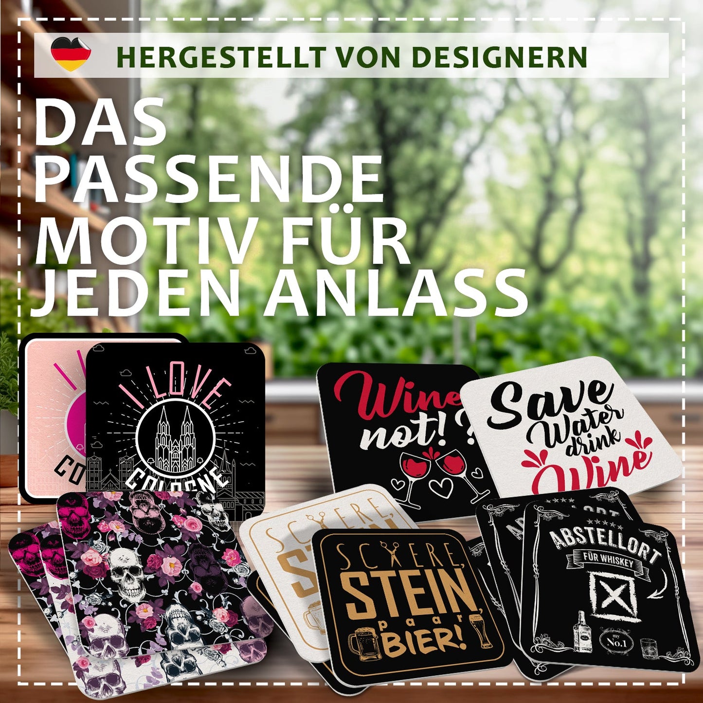 Bierdeckel "I Love Cologne" - 50er Set für Köln-Fans