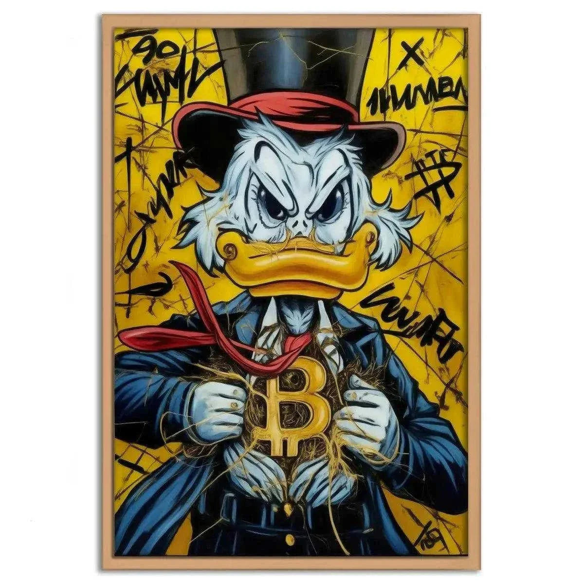Bitcoin Duck - Leinwandbild Pop Art