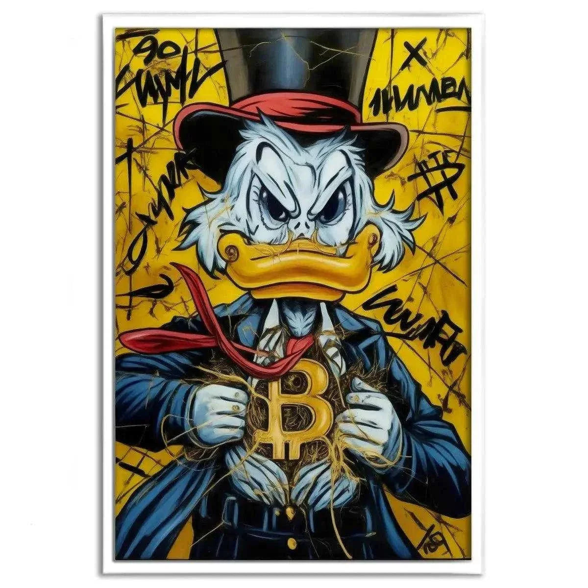 Bitcoin Duck - Leinwandbild Pop Art