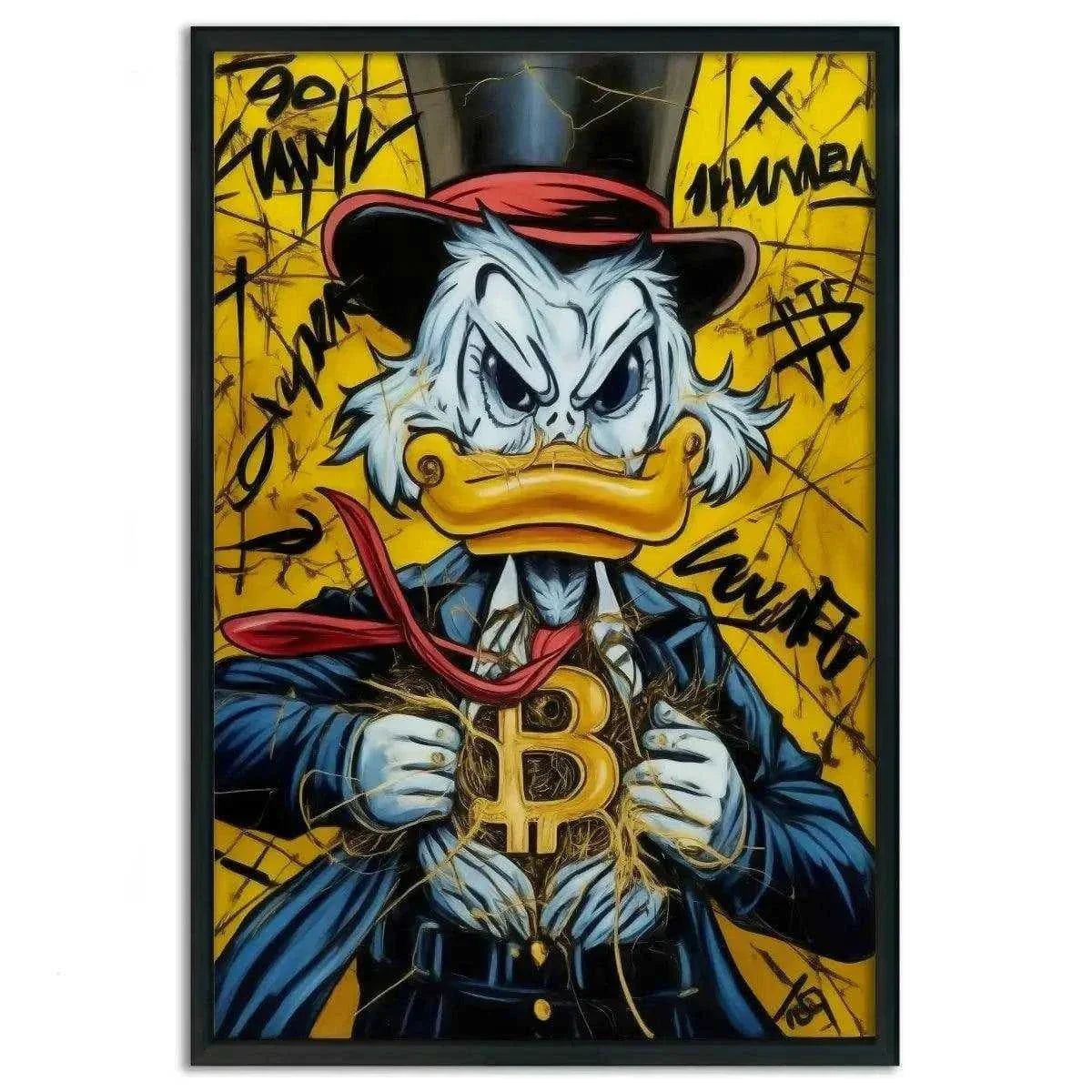 Bitcoin Duck - Leinwandbild Pop Art