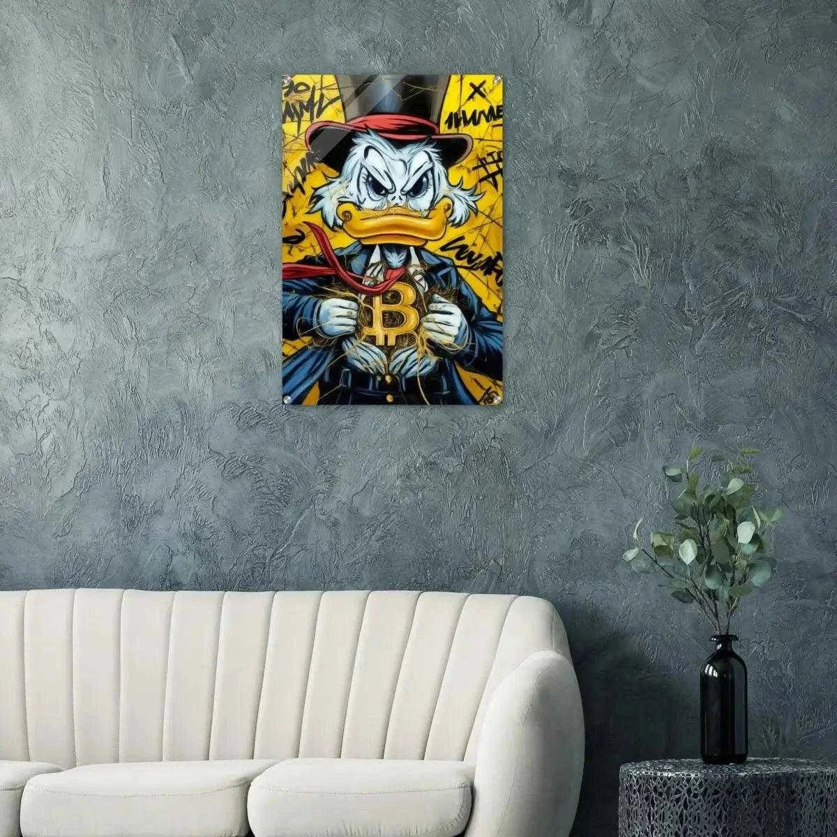 Bitcoin Duck - Leinwandbild Pop Art