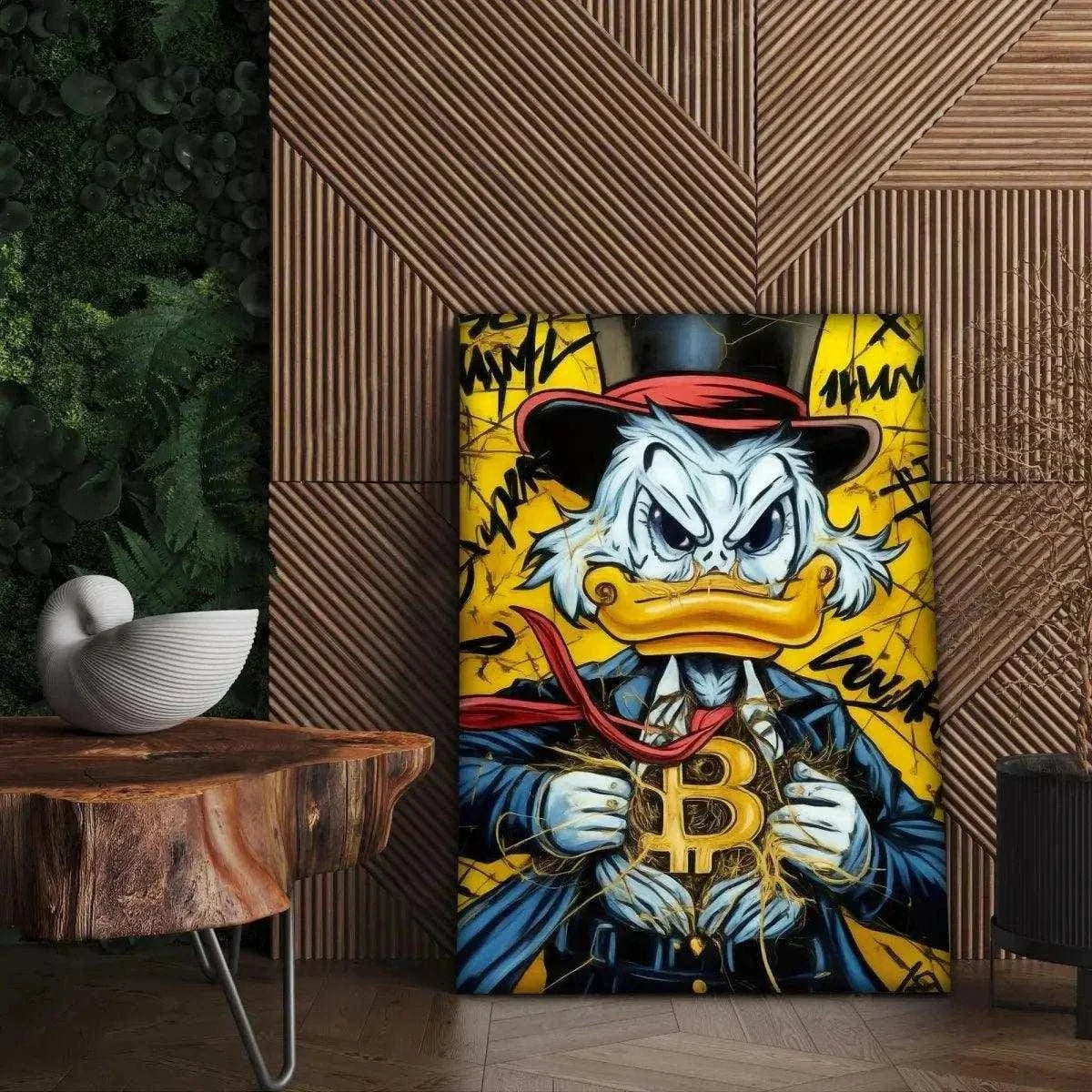 Bitcoin Duck - Leinwandbild Pop Art