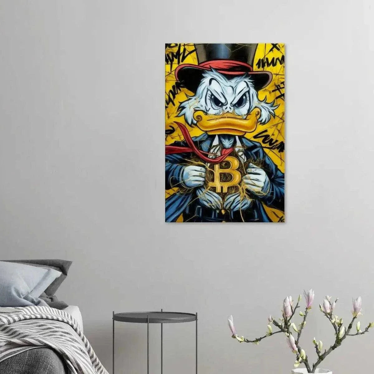 Bitcoin Duck - Leinwandbild Pop Art