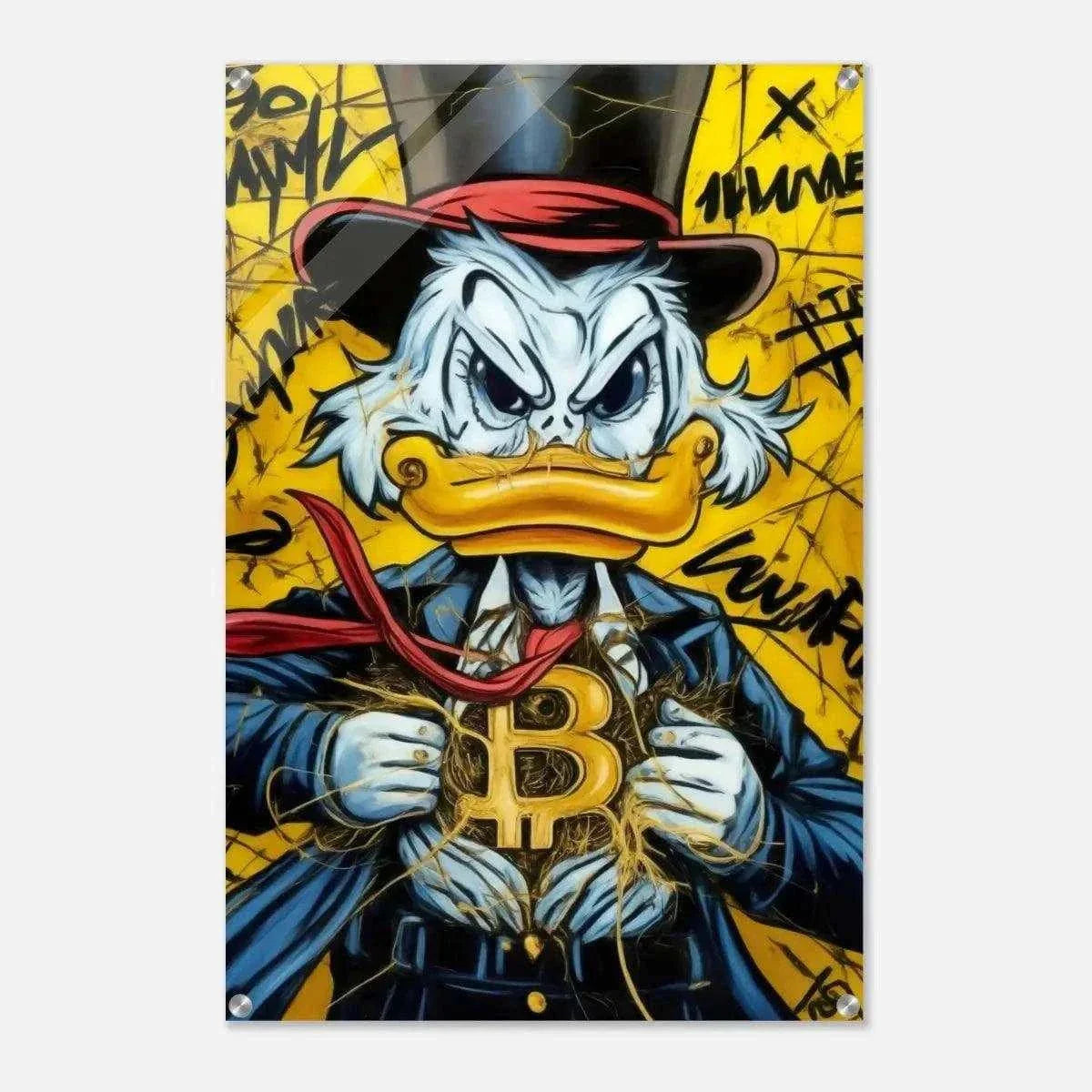 Bitcoin Duck - Leinwandbild Pop Art