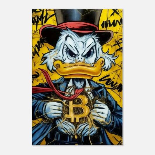 Bitcoin Duck - Leinwandbild Pop Art