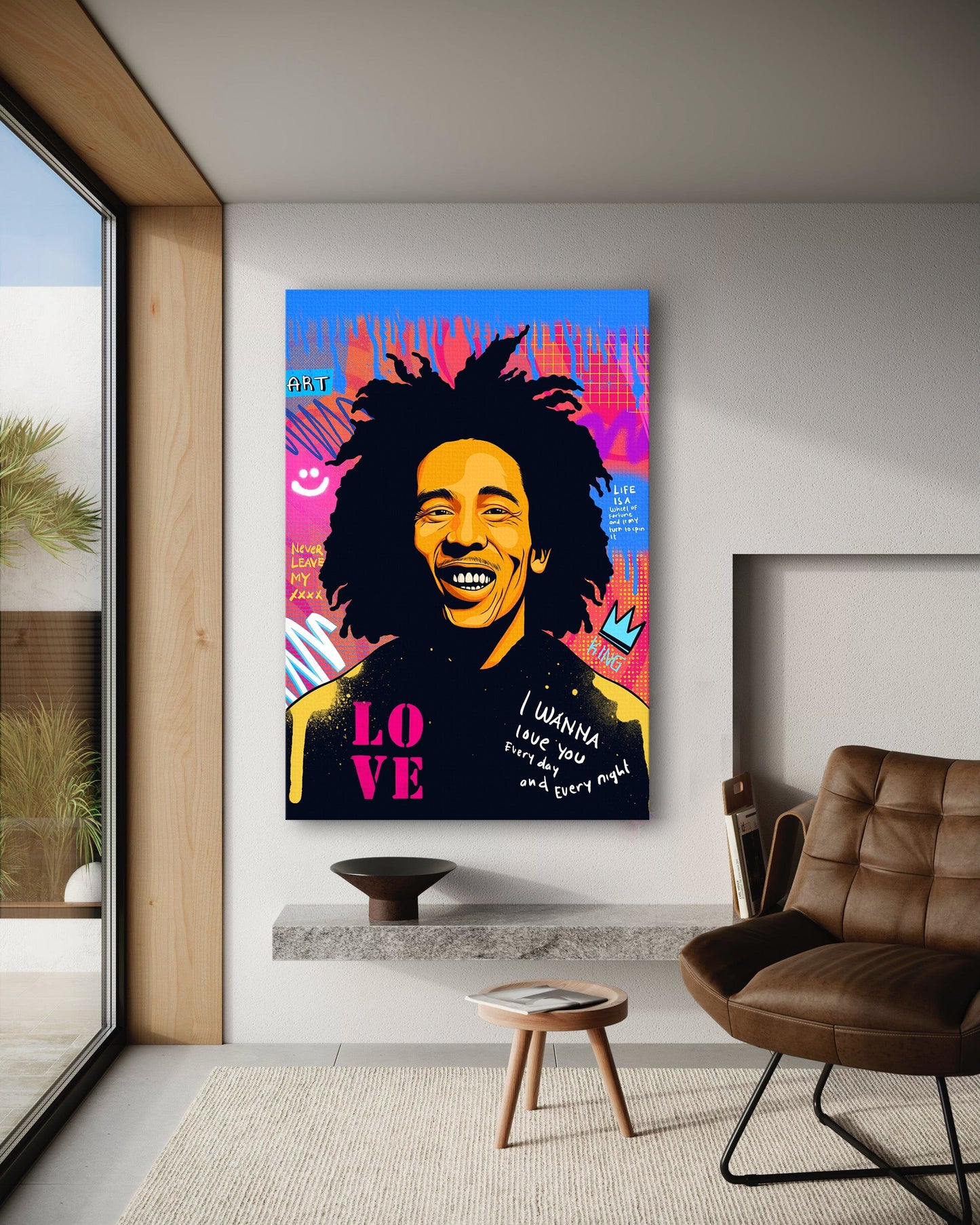 Bob Marley - Leinwandbild Pop Art