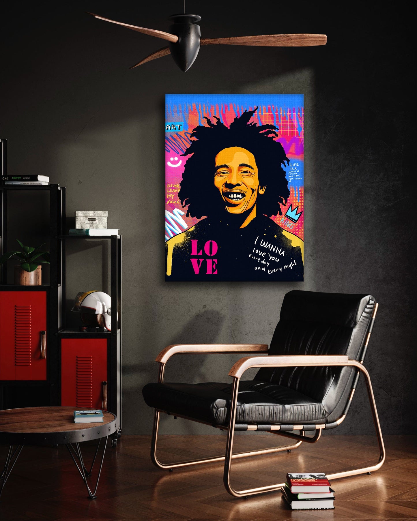 Bob Marley - Leinwandbild Pop Art