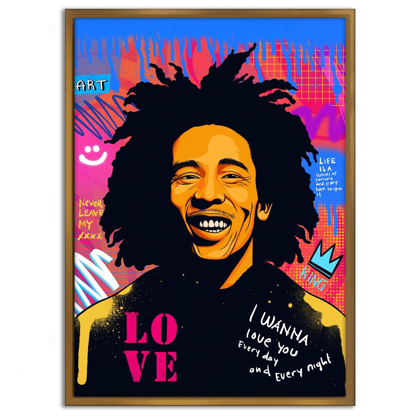 Bob Marley - Leinwandbild Pop Art