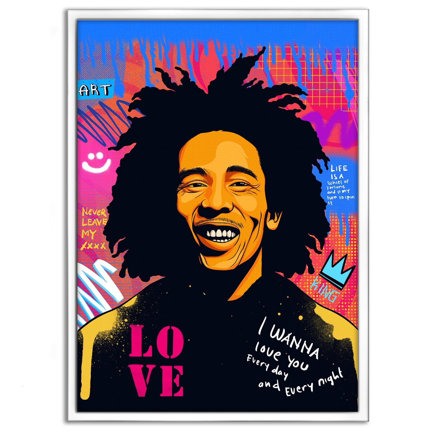 Bob Marley - Leinwandbild Pop Art