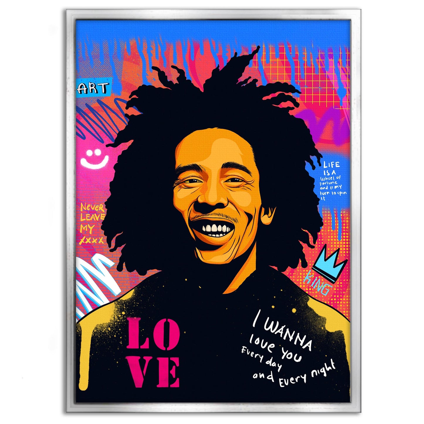 Bob Marley - Leinwandbild Pop Art