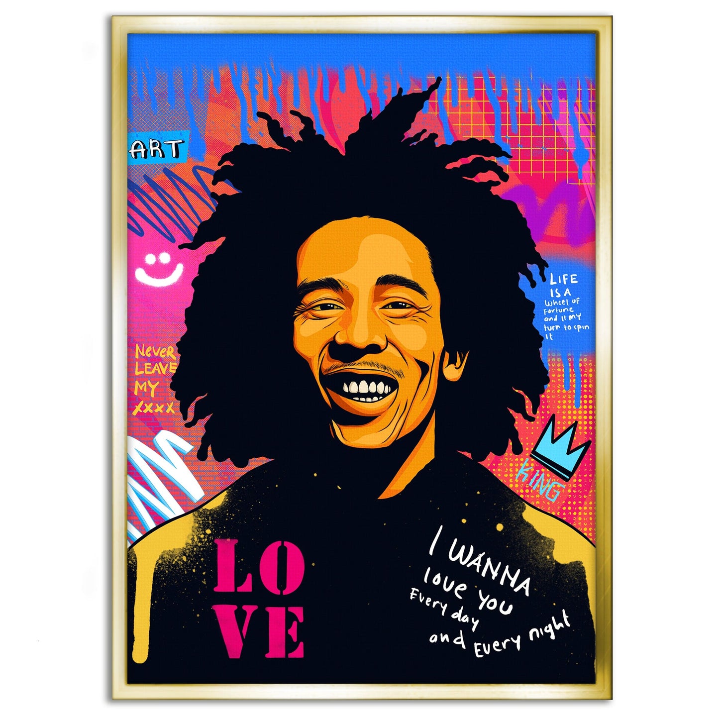 Bob Marley - Leinwandbild Pop Art