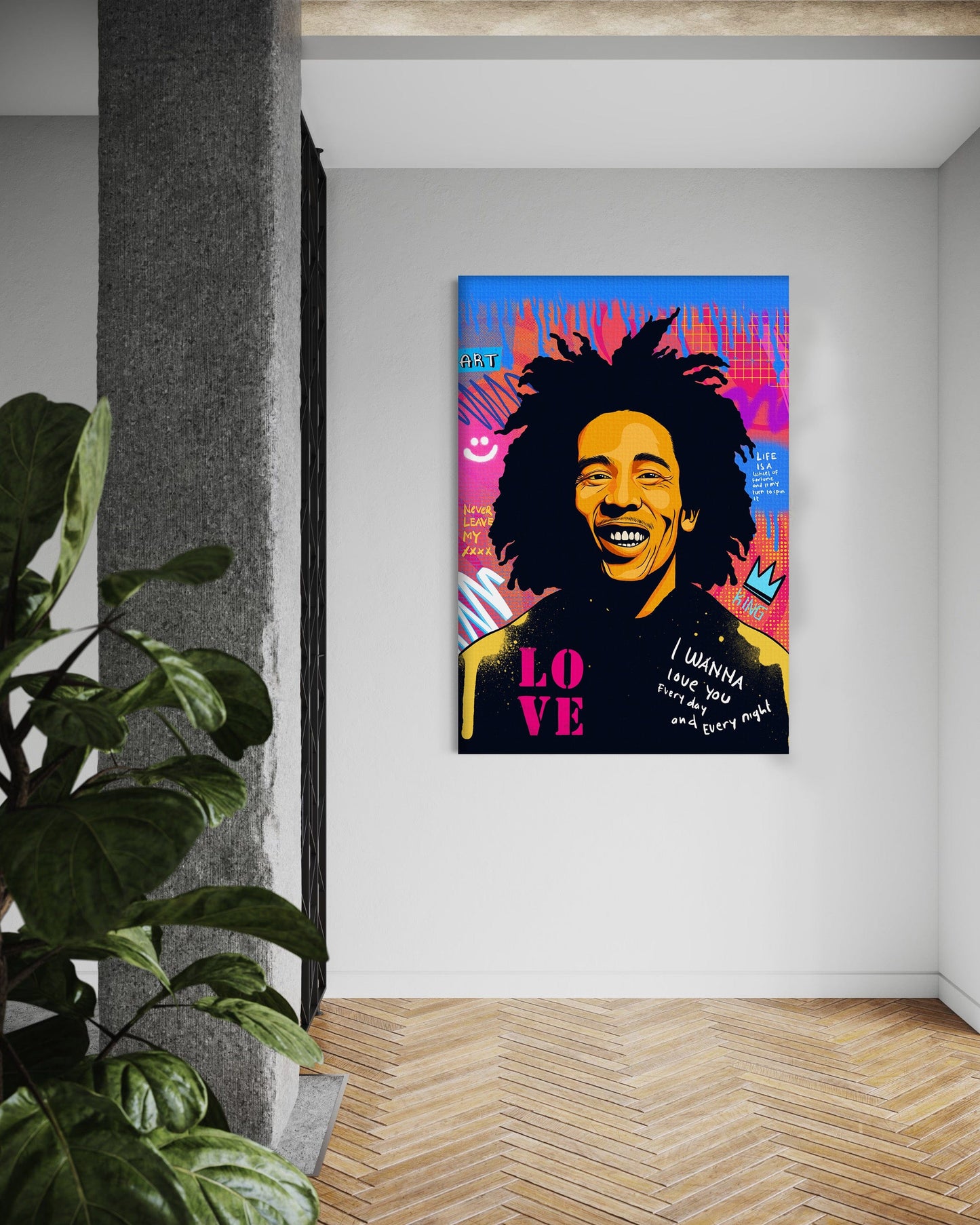 Bob Marley - Leinwandbild Pop Art