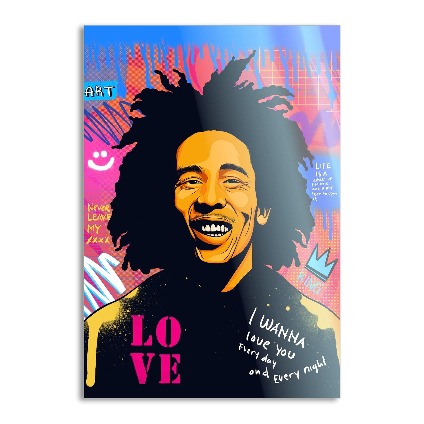 Bob Marley - Leinwandbild Pop Art