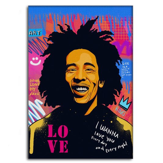 Bob Marley - Leinwandbild Pop Art