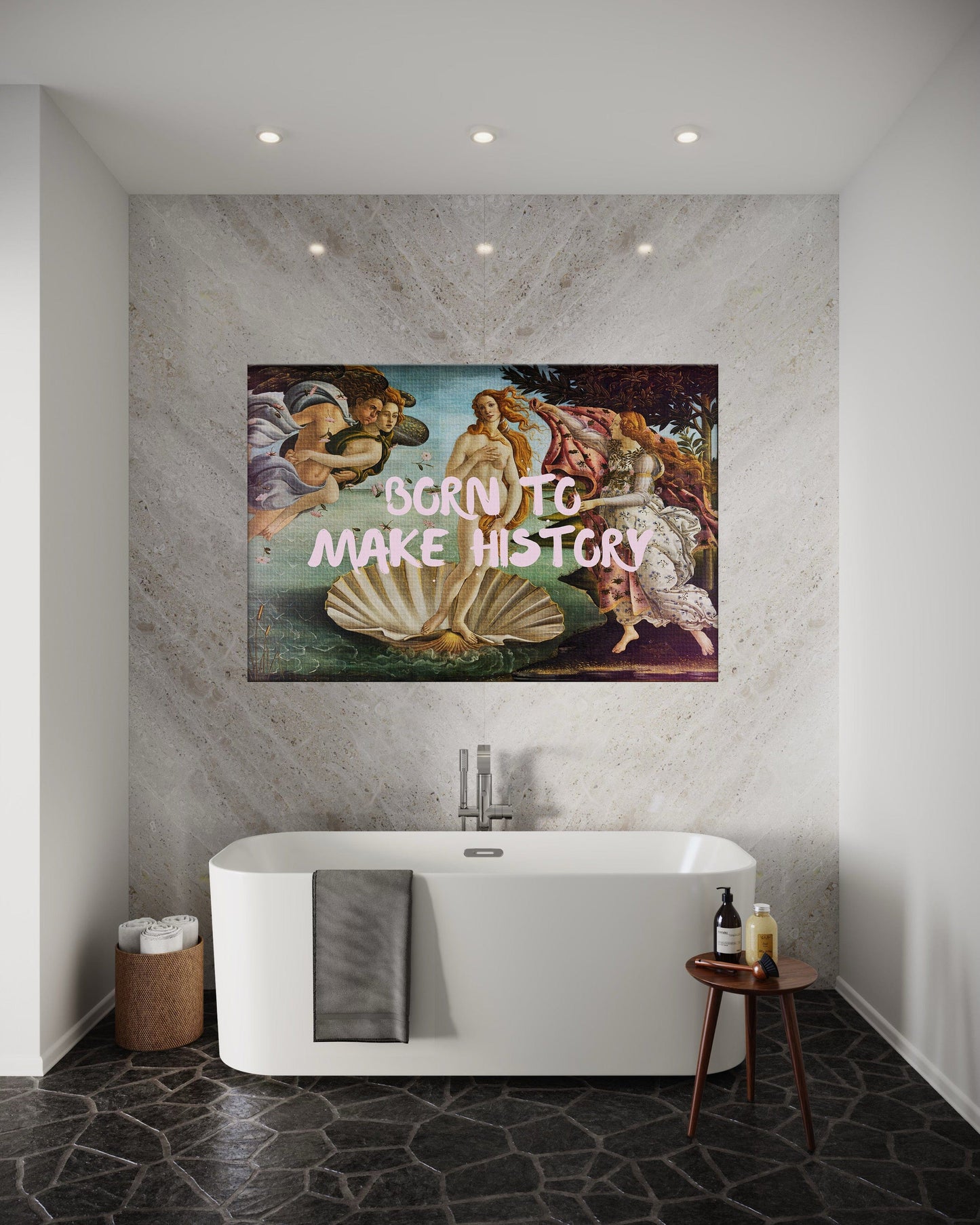 Born to make History - Leinwandbild Quotes