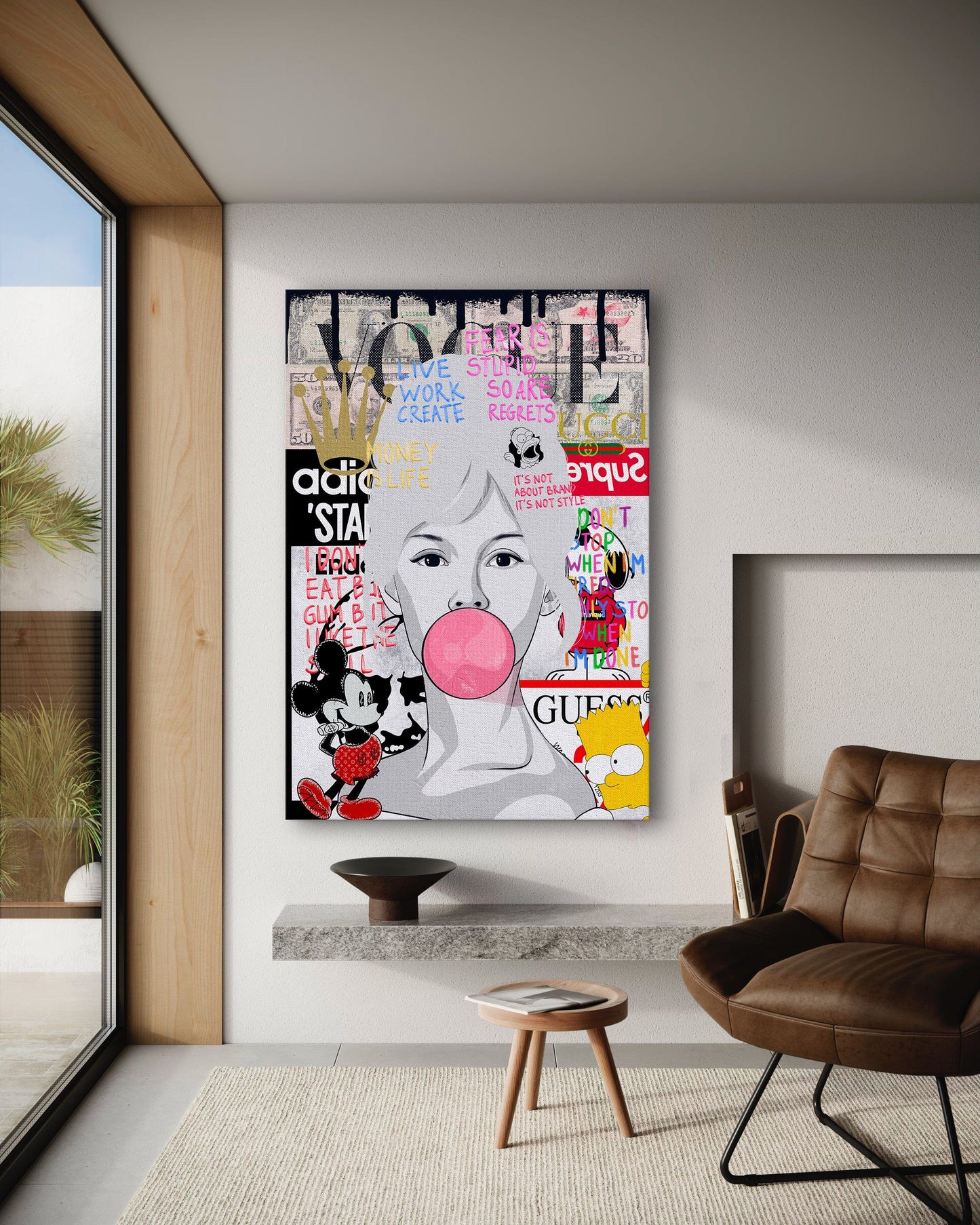 Brigitte Bardot - Leinwandbild Pop Art